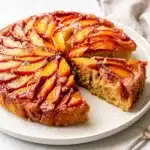 Bourbon Peach Upside Down Cake Recipe That Tastes Amazing 7 Bourbon peach upside down cake with caramelized peaches and moist cinnamon cake