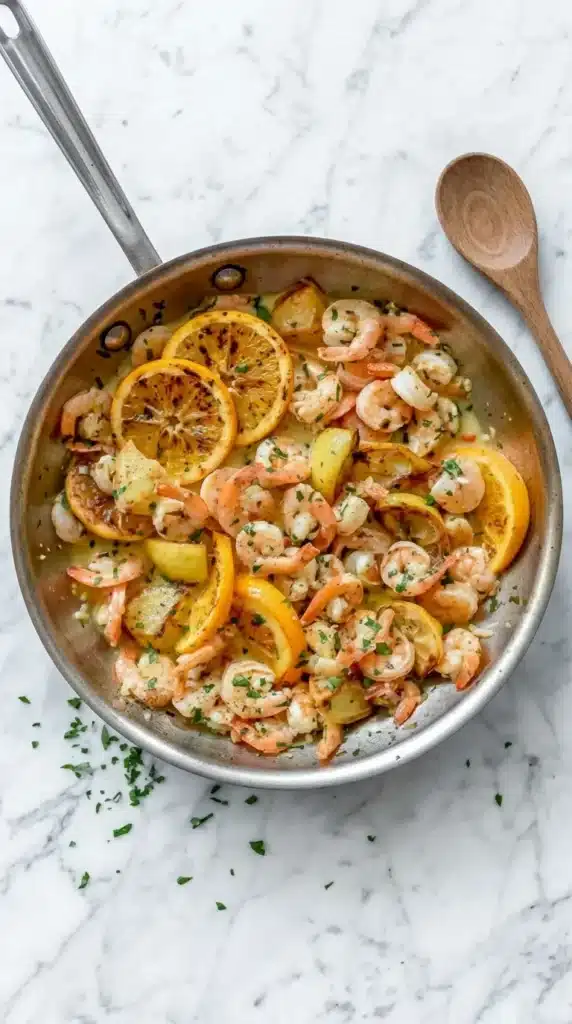 Citrus Shrimp and Avocado Salad for a Fresh Easy Dinner 4 Citrus Shrimp and Avocado Salad shrimp cooked in lemon garlic sauce