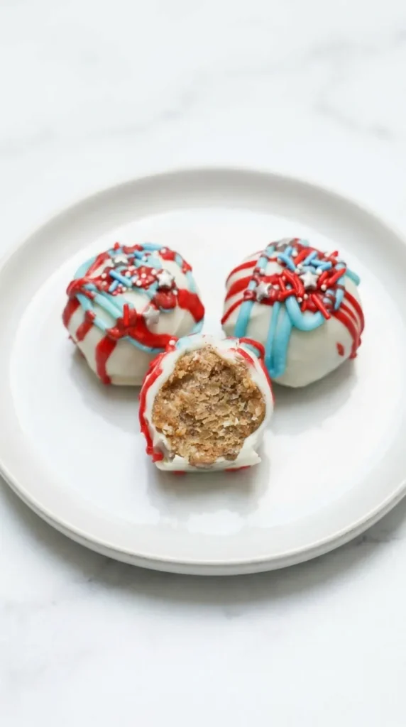 Easy Red, White And Blue Cake Balls Recipe That Wow 15 Easy Red, White And Blue Cake Balls with soft cake center