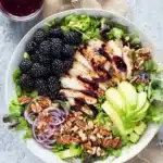 Blackberry Chicken Salad | Amazing Fresh Summer Favorite 7 Blackberry chicken salad with avocado, walnuts, fresh greens, and homemade blackberry dressing