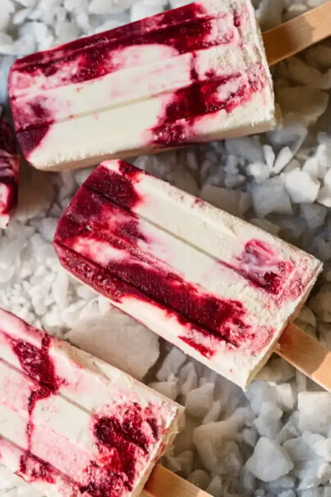 Cherry Creamsicles Amazing Summer Treat Everyone Loves 6 Cherry Creamsicles with creamy vanilla and cherry swirls