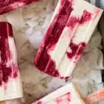 Cherry Creamsicles Amazing Summer Treat Everyone Loves 9 Cherry Creamsicles with vanilla cream swirls on crushed ice
