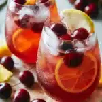 Fresh Cherry Lemonade Recipe | Amazing Summer Favorite 7 Fresh cherry lemonade with ice, lemon slices, and cherries in glasses