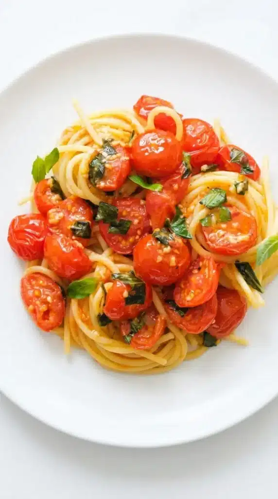 Tomato Basil Pasta Recipe | Amazing Easy Italian Dinner 7 Tomato Basil Pasta sauce with burst cherry tomatoes and fresh basil
