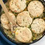 Vegetable Pot Pie Skillet Easy Amazing Family Dinner 13 Vegetable Pot Pie Skillet with creamy vegetables and golden cheddar biscuits