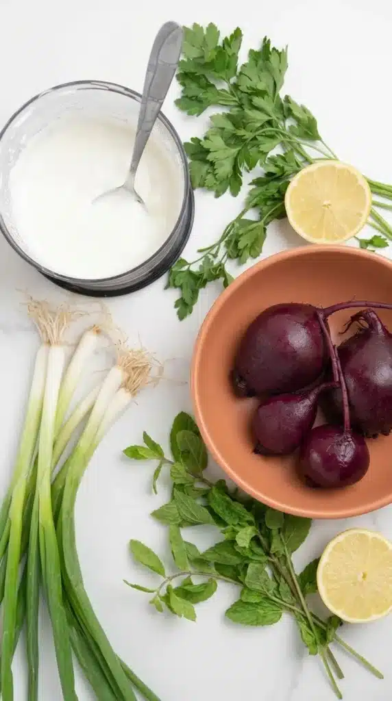 Beetroot Salad Dip With Greek Yogurt | Amazing Greek Recipe 6 Ingredients for Beetroot Salad Dip With Greek Yogurt Patzarosalata