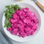 Beetroot Salad Dip With Greek Yogurt | Amazing Greek Recipe 9 Beetroot Salad Dip With Greek Yogurt Patzarosalata with fresh parsley