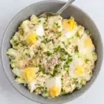 Cottage Cheese Egg Salad Recipe | Amazing Easy Lunch 9 Creamy Cottage Cheese Egg Salad with chopped eggs, red onion, chives, and black pepper.
