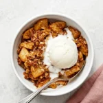 Apple Crisp Recipe | Amazing Easy Homemade Favorite 11 Homemade Apple Crisp with vanilla ice cream and a crunchy oat topping