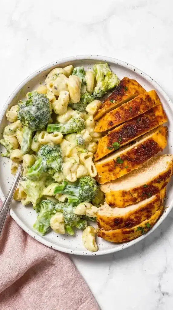 Oven Baked Chicken Breast | Amazing Easy Juicy Recipe 8 Oven Baked Chicken Breast served with creamy broccoli pasta salad