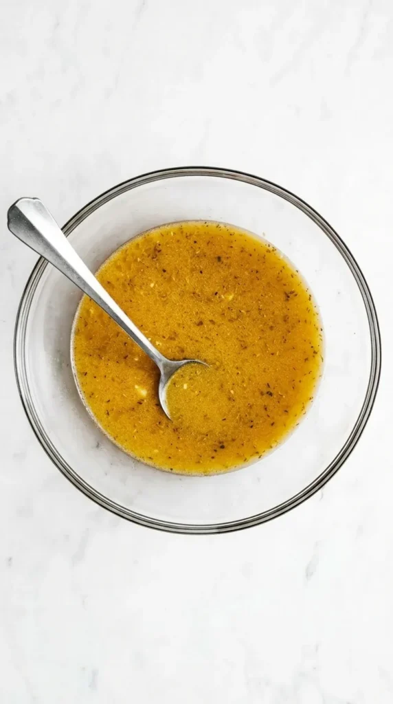 Prepared Greek Salad ingredients arranged in a mixing bowl before adding the homemade dressing.