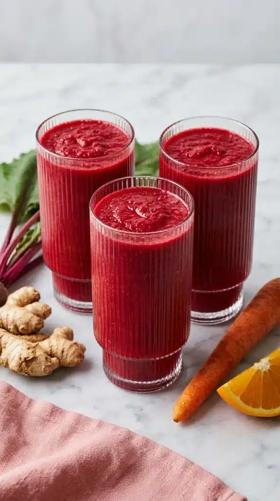 Apple Carrot Beet Smoothie : Vibrant, Easy Recipe 6 Thick Apple Carrot Beet Smoothie blended with fresh apple, orange, carrots, beet, and ginger