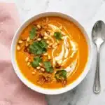 Carrot Ginger Soup : Easy, Vibrant Comfort Recipe 13 Carrot Ginger Soup with coconut cream, cilantro, pine nuts, and crispy shallots