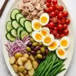 Niçoise Salad Recipe : Easy French Lunch for a Happy Table 11 Niçoise Salad with tuna, jammy eggs, potatoes, green beans, olives, tomatoes, and cucumber