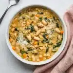 White Bean Soup Recipe : Easy, Terrific Comfort Food 9 Creamy White Bean Soup with cannellini beans, spinach, vegetables, Parmesan, and herbs