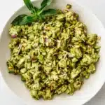 Pesto Chicken Salad: Easy Creamy Lunch Recipe 13 Pesto Chicken Salad with celery, red onion, toasted pine nuts, Parmesan, and fresh basil