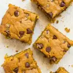 Pumpkin Blondies : Amazing Soft Fall Dessert 7 Pumpkin Blondies with chocolate chips, soft centers, and golden edges