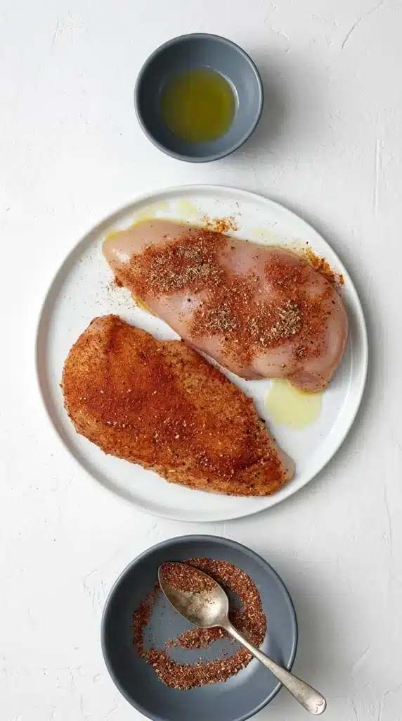 Air Fryer Chicken Breast Recipe : Easy, Juicy Results 10 Seasoned Air Fryer Chicken Breast with paprika, garlic, herbs, salt, and pepper