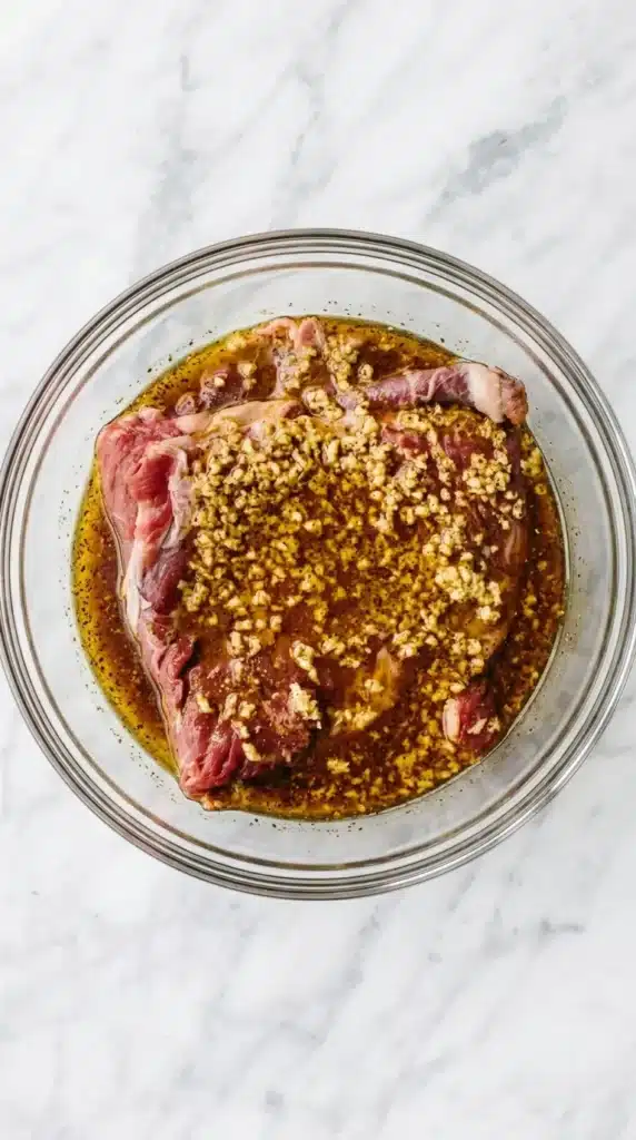 Steak Fajitas Recipe : Amazing Tender and Juicy Dinner 8 Steak Fajitas steak marinating with lime, olive oil, garlic, cumin, and spices