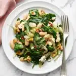Warm Spinach and White Bean Salad Recipe : Easy & Vibrant 9 Warm Spinach and White Bean Salad with fennel, Gorgonzola, walnuts, and red pepper flakes