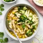 White Chicken Chili Recipe : Easy, Powerful Comfort Food 9 White Chicken Chili with chicken, white beans, corn, avocado, jalapeno, and cilantro