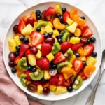 Best Fruit Salad Recipe : Colorful Easy Summer Feast 9 Best Fruit Salad with strawberries, mango, pineapple, kiwi, grapes, blueberries and mandarins