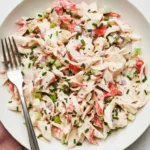 Healthy Crab Salad : Quick and Creamy 25 Minute Lunch Recipe 9 "Creamy Crab Salad with tender crab, crisp celery, shallot, chives, and lemon Dijon dressing"