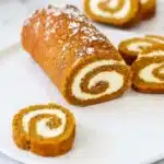 Pumpkin Rolls Recipe With Cream Cheese Filling 7 Pumpkin Rolls with soft spiced pumpkin cake and creamy cream cheese filling