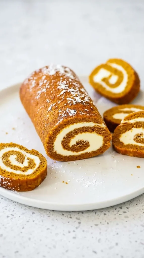 Pumpkin Rolls Recipe With Cream Cheese Filling 5 Pumpkin Rolls with soft spiced cake and creamy cream cheese spiral filling